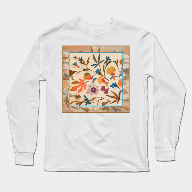 Pressed Flowers and Leaves Long Sleeve T-Shirt by DANAROPER